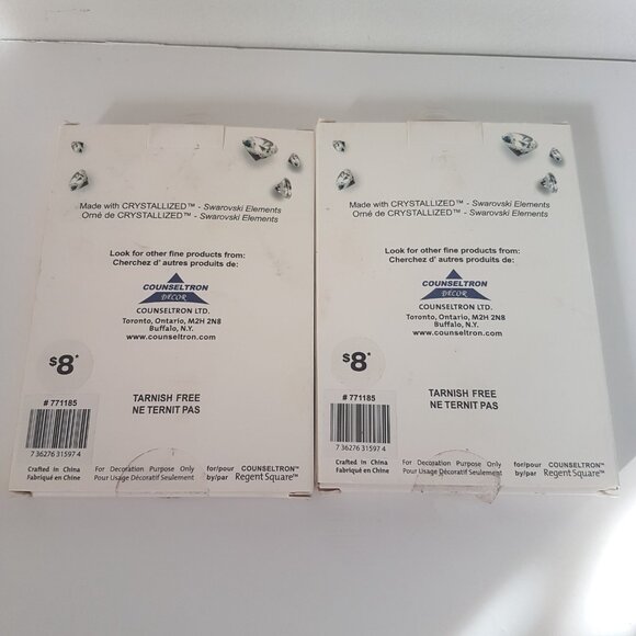 Regent Square 2010 Christmas Ornament PhotoFrames Silverplate Swarowski Crystals - Picture 2 of 10